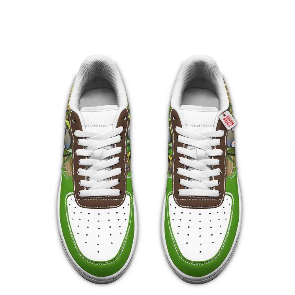 Plants Vs Zombies Camo Ranger Low-Top Leather Sneakers Custom Name - Image 3