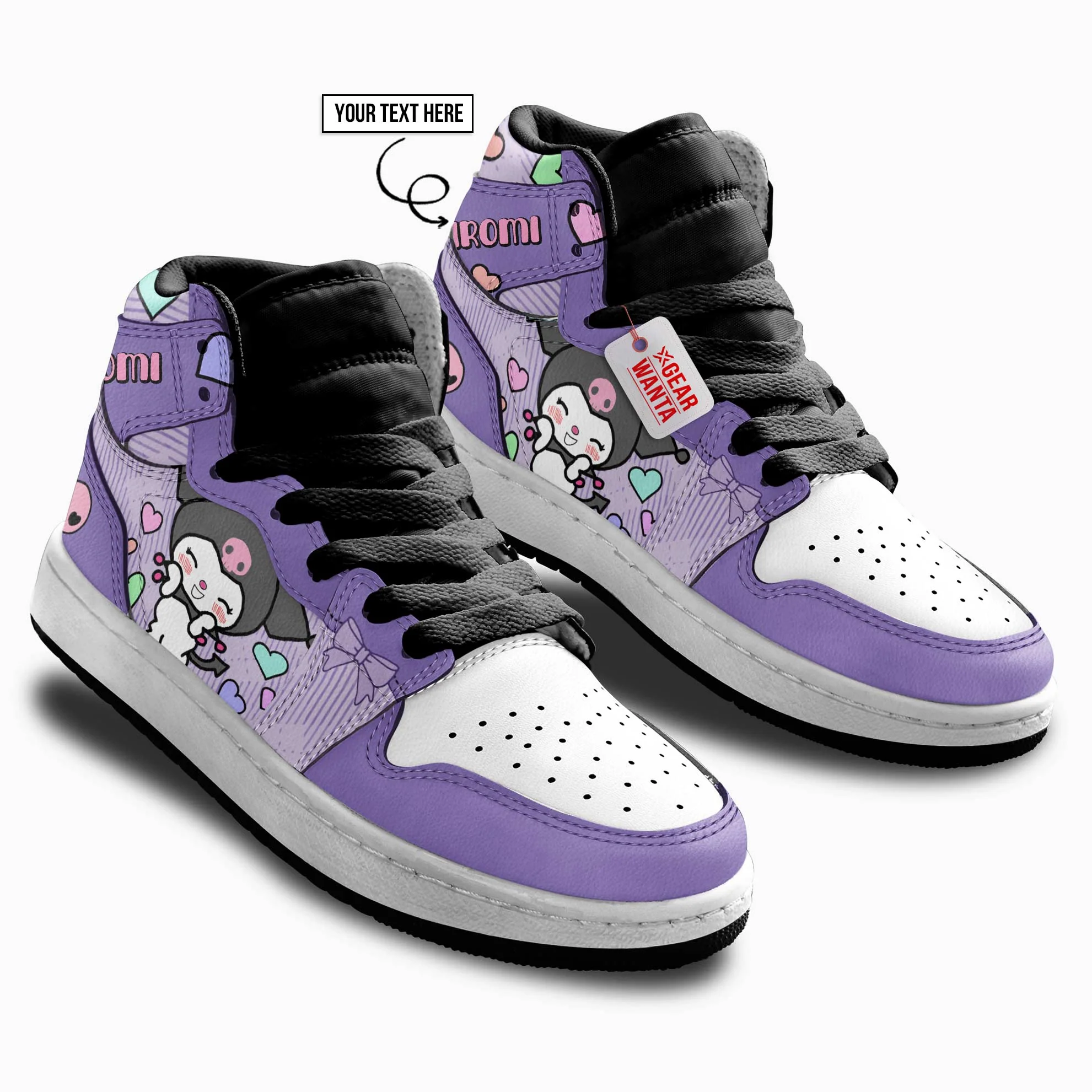 Kuromi J1s Sneakers Custom For Kids - Personalized Edition - Image 3