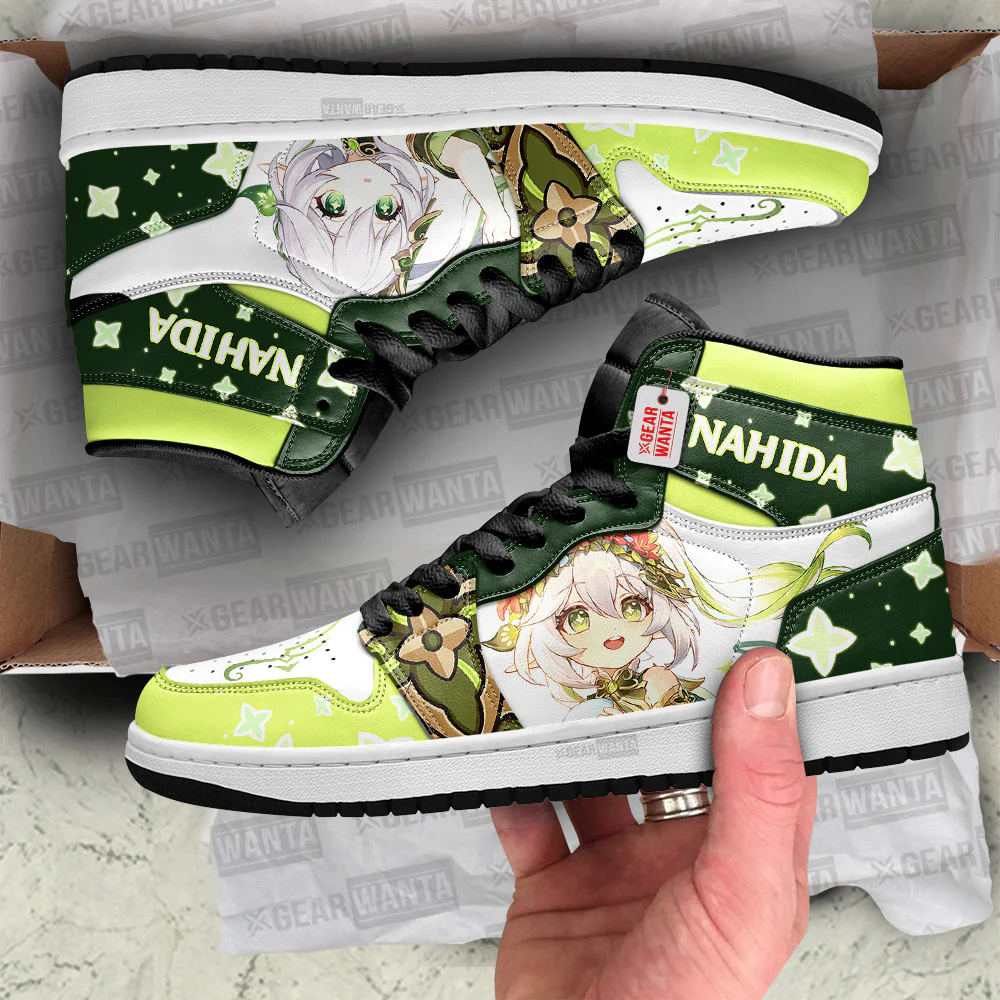 Nahida High-Top Leather Sneakers Game Custom Name - Image 3