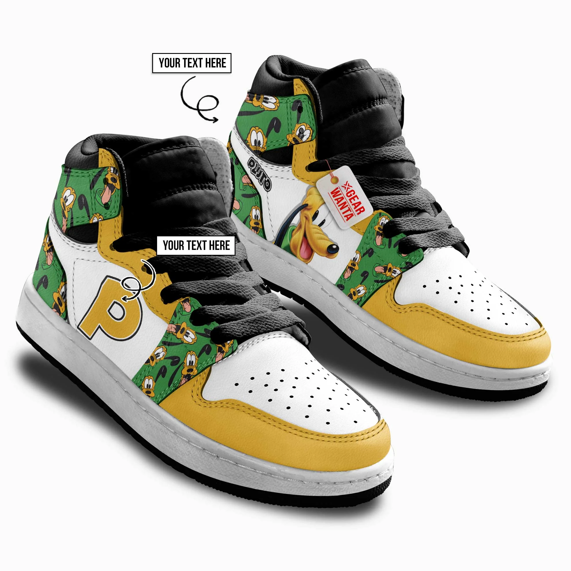 Pluto Kids High-Top Leather Sneakers - Image 3
