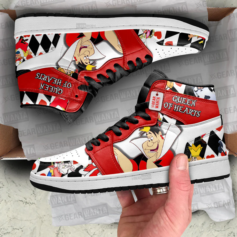 Queen Of Hearts High-Top Leather Sneakers Collection - Image 3